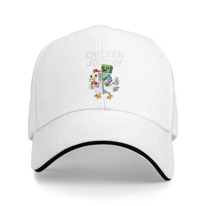 Casquettes de baseball « Chicken Jockey Zombie Pixel Art » sur le thème des films de zombies pour hommes et femmes, casquettes de camionneur, pour le sport en plein air, casquettes de soleil ajustables
