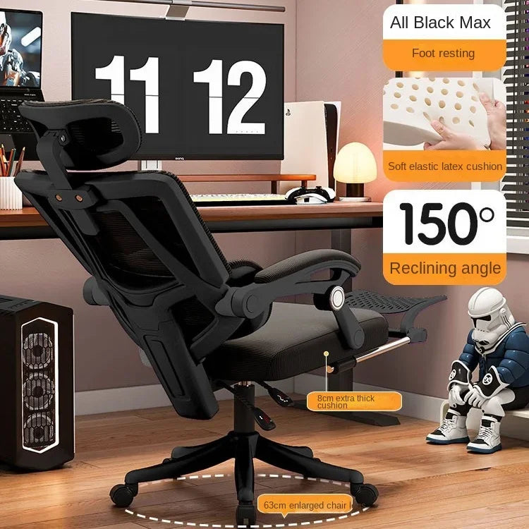 Sedia ergonomica da ufficio in mesh con supporto lombare, sedia da scrivania per computer a schienale alto per adulti, poltrona operativa confortevole per lunghe sessioni