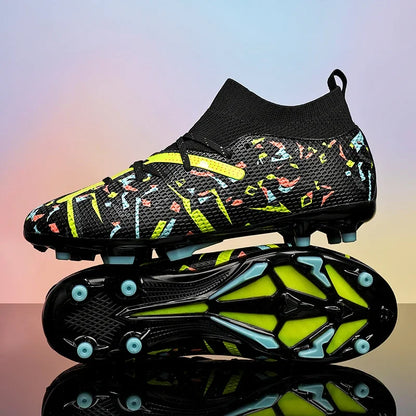 Chaussures de football pour hommes, chaussures de soccer professionnelles, chaussures de futsal d'extérieur, chaussures de soccer unisexes pour terrain synthétique, chaussures de soccer respirantes pour entraînement et mat