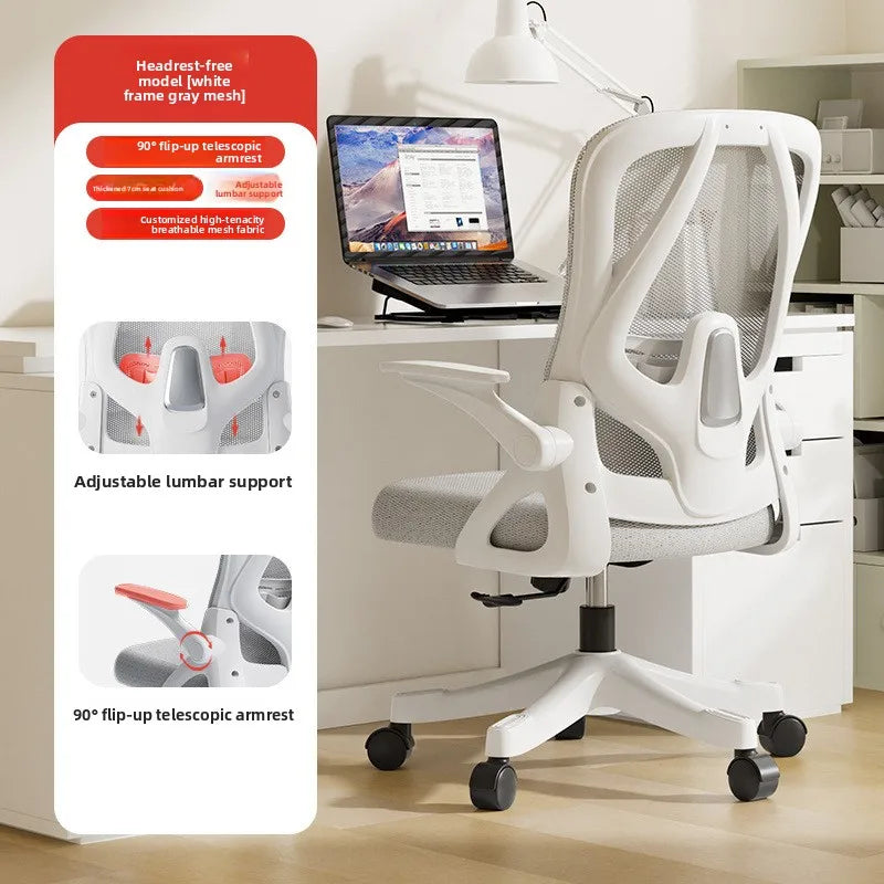 Ergonomic Gaming Chair with Adjustable Height, Comfort Support Cushion, Office Desk Chair for Home, Dorm, Gaming, and Long Hours Use