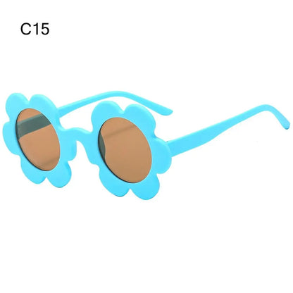New Trendy Sunflower Sunglasses for Women Retro Round Flower Sun Glasses Fun Novel Disco/Festival/Party Shades for Adults