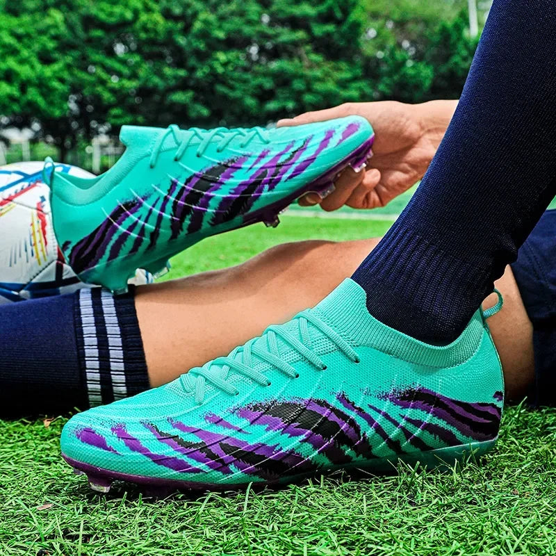 Nouveaux hommes bottes de Football Sport ultraléger antidérapant en plein air adulte crampons Match unisexe chaussures de Football confortable herbe de haute qualité