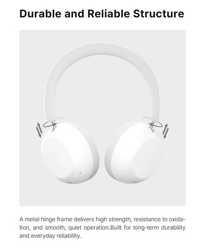 TANCHJIM RITA HiFi Bluetooth Headset Wireless & Wired ANC Headphones, Bluetooth 6.0 LDAC Over-Ear Headphones with 40mm Dynamic Driver, Gaming Headset with ENC & 3.5mm Audio Cable