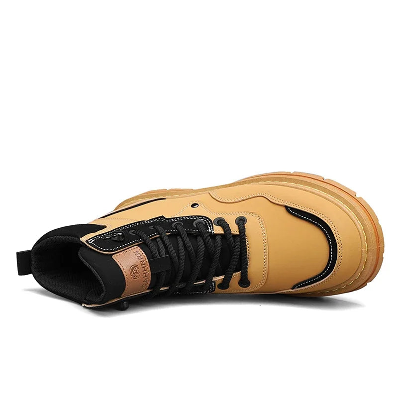 Hommes bottes 2025 chaussures décontractées hiver plate-forme en cuir concepteur de luxe Chelsea Cowboy travail en plein air sécurité cheville baskets