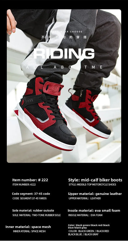 Motorcycle Boots 2026 New Men and Women Motorbike Riding Shoes Breathable Biker Boots Motorboats Motorcycle Shoes Boots