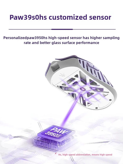 Wlmouse Mini Pro Professional Mouse Lightweight magnesium alloy three mode wireless game mouse 8K return rate PAW3950 DPI30000