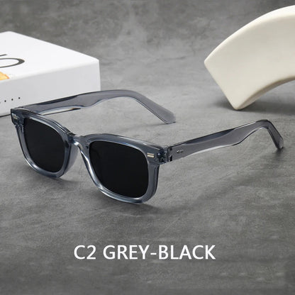 Men's Thick Framed Retro Brown Sunglasses Narrow Framed Hip-hop Style Rapper Eyewear Vacation Sunglasses UV400