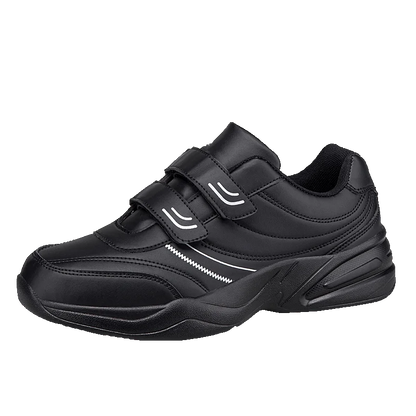 Sneakers da uomo in pelle regolabili con chiusura a strappo, scarpe sportive casual, sneakers bianche, scarpe da ginnastica sportive da uomo