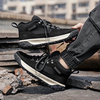 2025 Autumn High-quality Mens Casual Shoes Versatile Trendy Outdoor Wear-resistant Hiking Shoes Lightweight Soft Sports Shoes