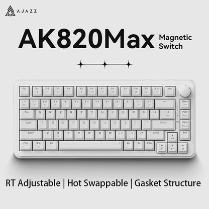 AJAZZ AK820 MAX New Magnetic Switch Type-C-Wired Only-Computer Gaming Keyboard Upgrade Gasket Mechanical Keyboard Cool RGB