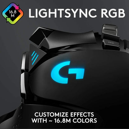 Mouse gaming cablato Logitech G502 HERO ad alte prestazioni, sensore HERO 25K, 25,600 DPI, RGB, pesi regolabili, 11 pulsanti, mouse PC/Mac