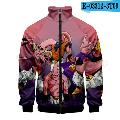 New Fashion Dragon Ball Print Stand Collar Zipper Hoodie Men Women Zipper Hoodies Jackets Long Sleeve Sport Hip Hop Sweatshirts