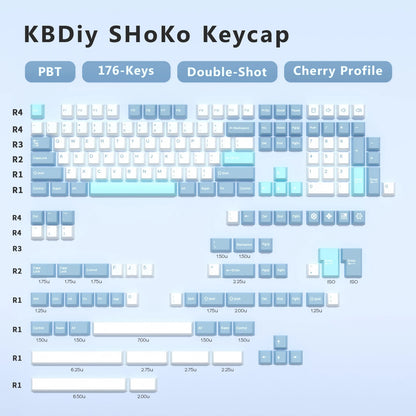 KBDiy GMK Illusion Keycap Cherry Profile Double Shot PBT ISO Keycaps For Gamer Mechanical Keyboard Kit Gaming Point Retro Keycap