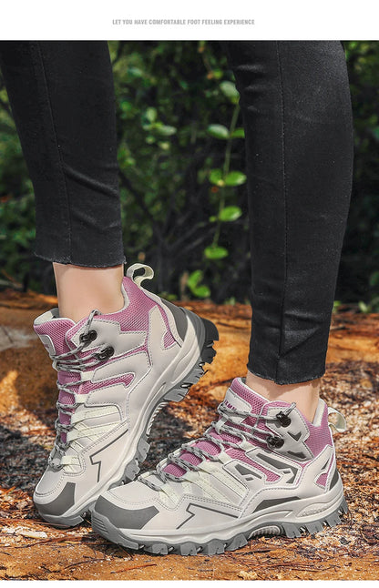 2025 New Hiking Shoes Unisex Outdoor Hiking Sports Shoes Camping Boots Ladies Waterproof Walking Shoes Non-slip Hiking Shoes