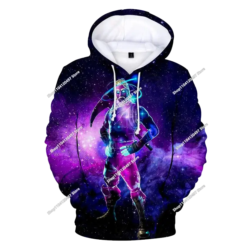 Autumn New Sweatshirt T-shirt  Fortnite 3D Digital Printing Loose Comfortable Hooded Pullover