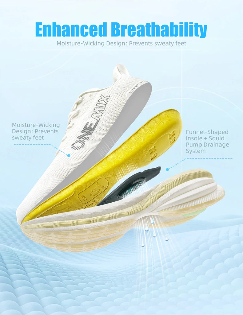 ONEMIX Men's Running Shoes Air Cushion Sneakers Breathable Mesh Outdoor Athletic Height Increase Walking Shoes Size EU 35-47