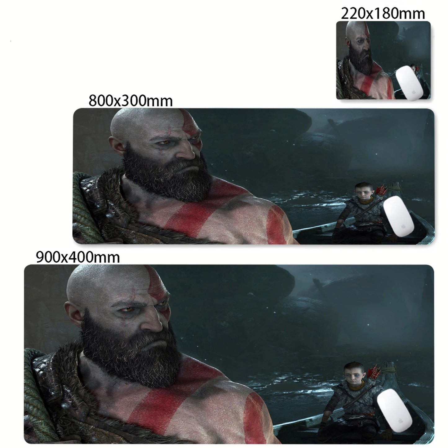Xxl Mouse Pad God of War Desk Mat Pc Gaming Accessories Keyboard Computer Mousepad Gamer Large Cabinet Office Table Carpet Rug