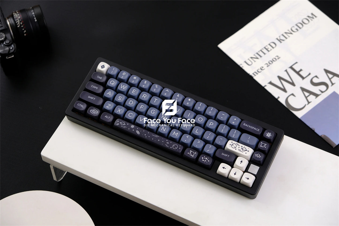 Galaxy Theme Key Cap 129 Keys GMK MOA Profile DYE-SUB PBT Keycap with 1.75U 2U Shift for MX Switch Mechanical Keyboard