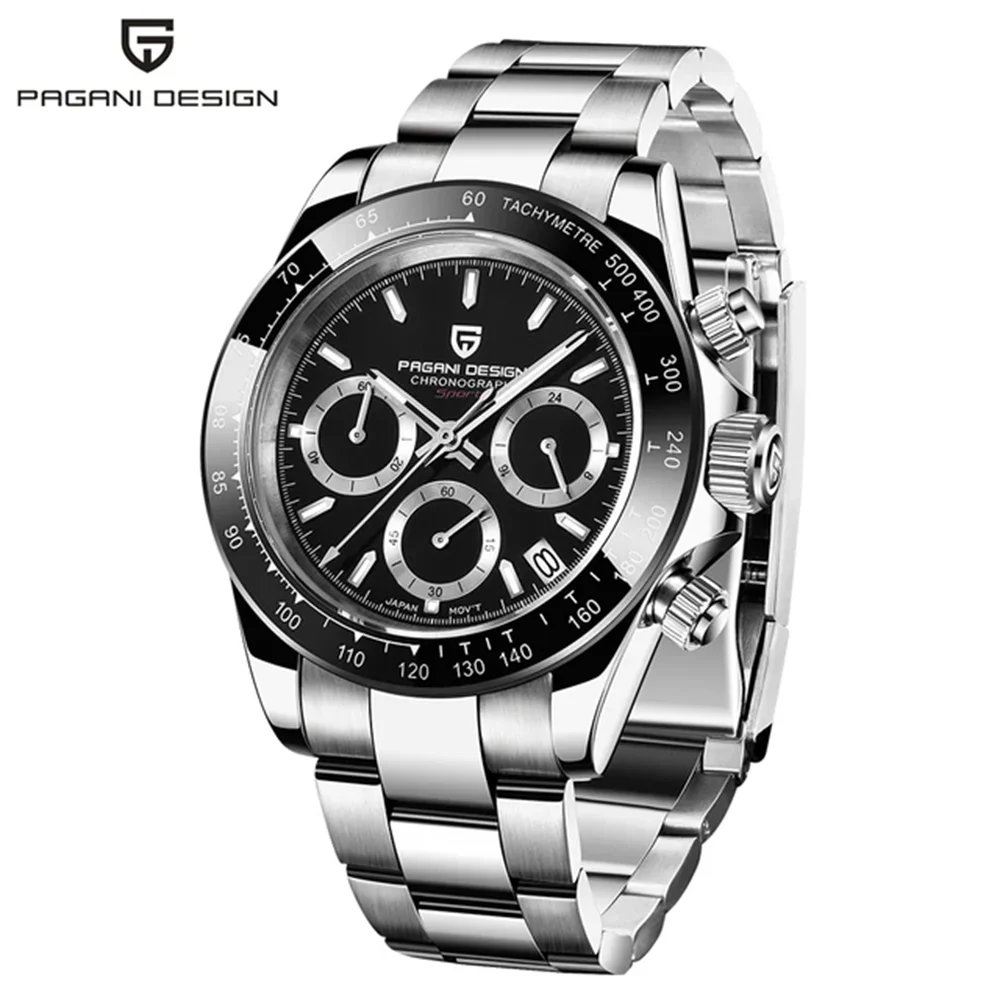 Novo PAGANI DESIGN PD1644 Relógio de Luxo para Homem em Quartzo com Data Automática, Cronógrafo Desportivo de Pulso, Impermeável 100m, Presente para Homem