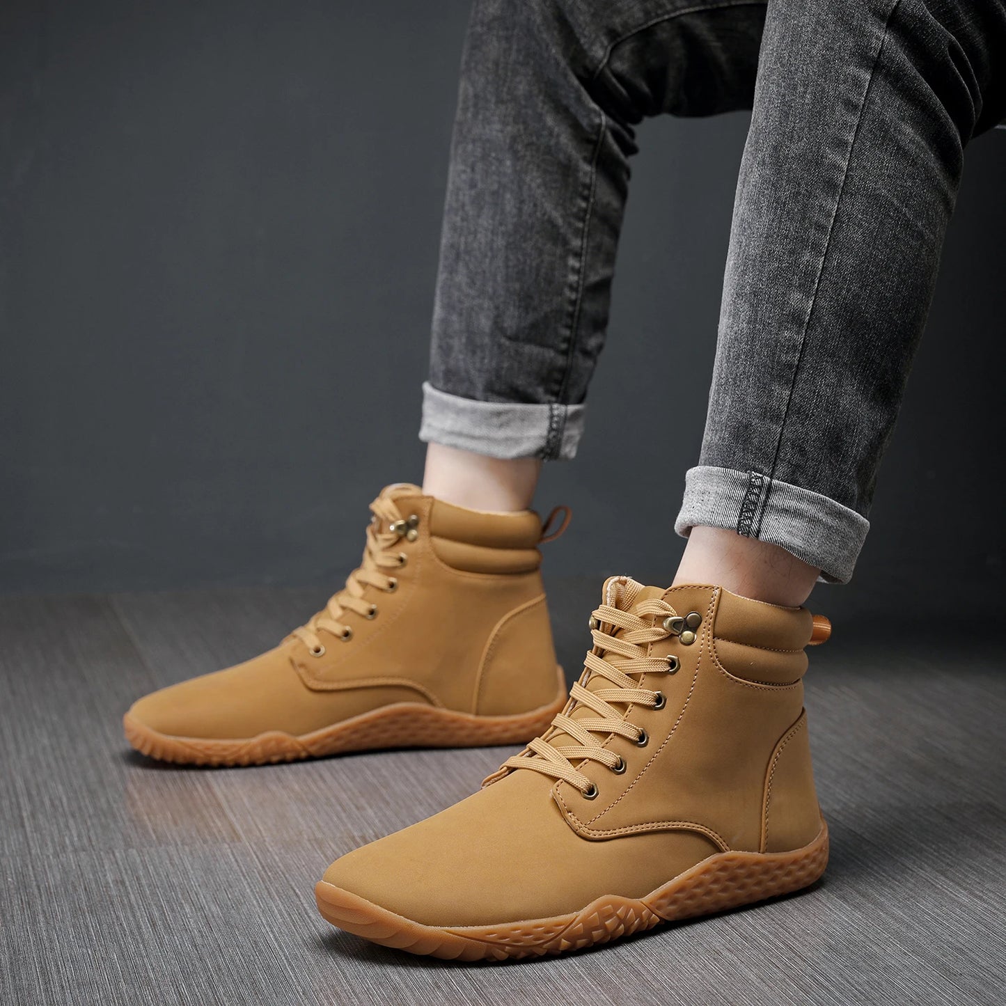 Work Lightweight Sports Shoes 41-46 Men's Shoes Wide Barefoot Sneakers Season Outdoor Breathable Versatile Casual Trendy Shoes