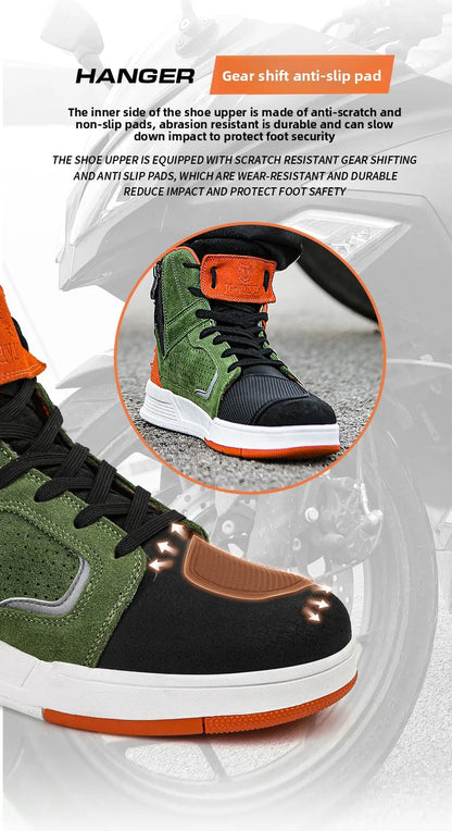 Motorcycle Boots 2026 New Men and Women Motorbike Riding Shoes Breathable Biker Boots Motorboats Motorcycle Shoes Boots