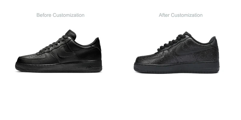 Custom Sneakers Nike Air Force 1 FOMO Glitter Star Rhinestone Bling Clean Fit Luxury Street Style Wear-resistan Low Top Sneakers