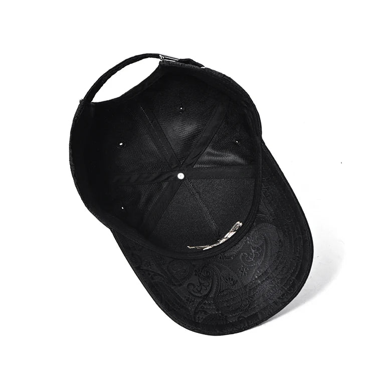 2024 Fashion Embroidery High top Baseball Cap Men's cashew print outdoor casual Cap face Trim four seasons