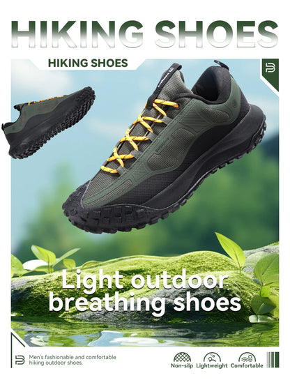 Baasploa Men Hiking Shoes High Quality Comfort Soft Waterproof Male Trekking Sneakers Resistant Non-Slip Outdoor Climbing Shoes