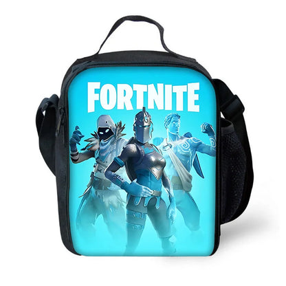 Hot-Game-Kinderrucksäcke mit Lunchbag und Federmäppchen, große Schultaschen für Schüler, Design F – FortniteS, für Jungen und Mädchen, ideales Geschenk