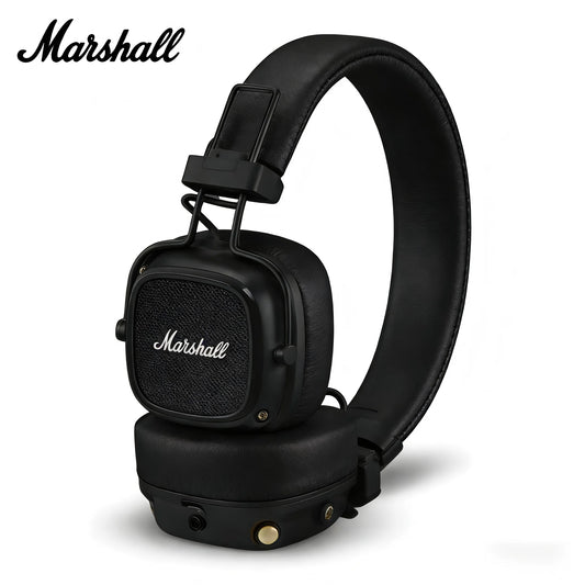 Marshall Major V On-Ear Bluetooth Headphones – Wireless Deep Bass Foldable Headset with Microphone for Sports, Gaming & Everyday Use