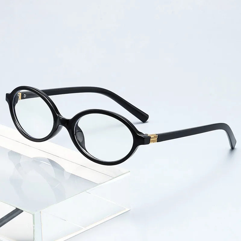 Small Fashion Oval Leopard Sunglasses Women Lovely Ins No Makeup Anti Blue Light Glasses Cute Decorative Computer Glasses 선글라