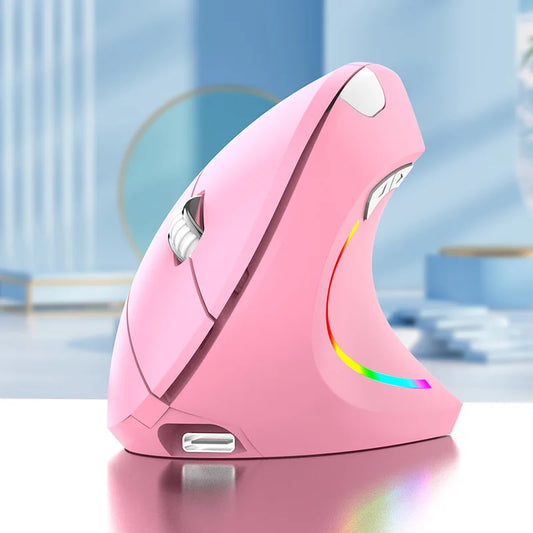 NEW Wireless Vertical Mouse 2.4GHz DPI Adjustable Optical Wrist-care Mice Backlight Gaming Mice for Laptop Tablet Mac iPad