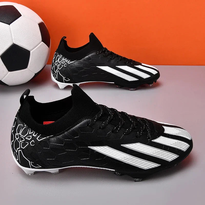 Professional Men Ankle Football Boots Outdoor Grass Cleats Unisex Soccer Shoes Long Spikes FG Football Shoes Chuteira Society