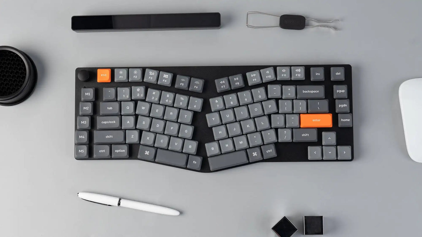 Keychron K15 Max (Alice Layout) QMK Wireless Custom Mechanical Keyboard Low Profile Gateron Switch Double-shot PBT Keycaps