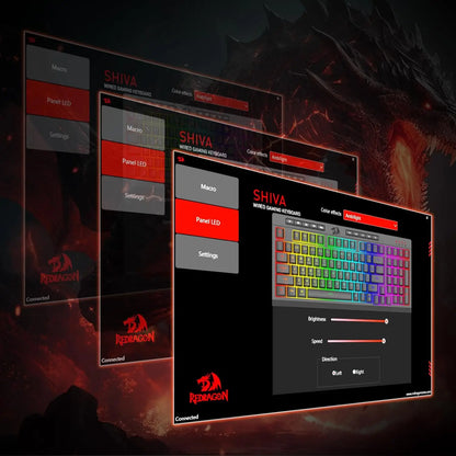 Redragon K515 Shiva RGB Gaming Keyboard 98 Keys Wired Gaming Keyboard with RGB Backlit, Detachable Wrist Rest, Quiet Membrane Keys & Programmable Macros