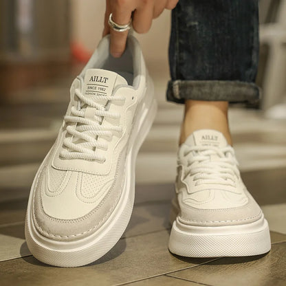 2025 Korean Edition Fashion Men's Casual Shoes Urban Design Slim Fit Low Top Sneakers Breathable Mesh for Streetwear 39-44