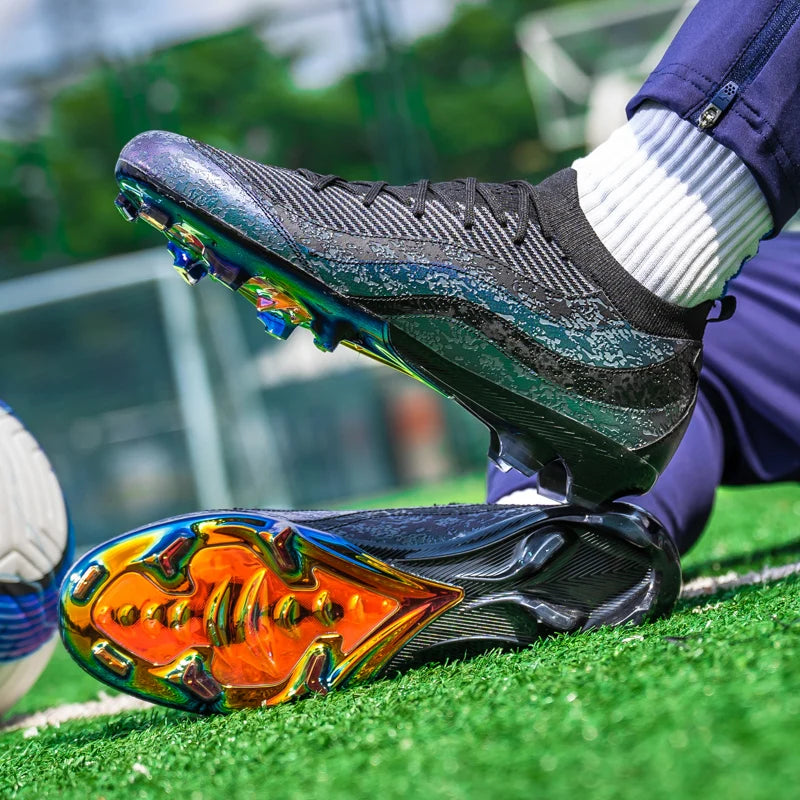 Chaussures de football pour hommes, respirantes, pour l'entraînement, livraison directe, crampons de sport pour matchs, chaussures de football FG/TF, ultra-légères, à crampons longs