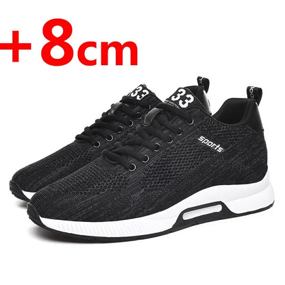 Men's Increase Insole 6CM Sports Casual Height Shoes Size 48 Men's Sneakers Elevator Shoes Hidden Heels Breathable Heightening Shoes