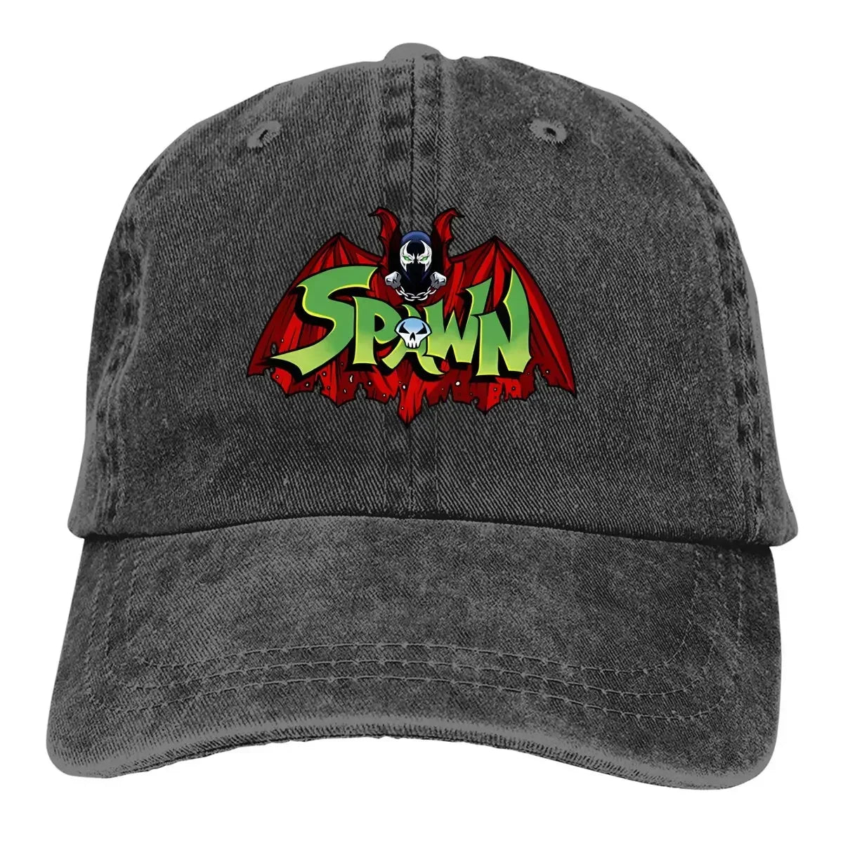 Washed Men's Baseball Cap Spawn-Bat Trucker Snapback Caps Dad Hat Spawn Comic Golf Hats