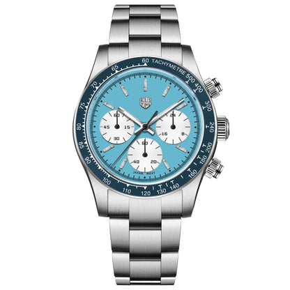 Rossitimi Casual Elegance Men Quartz Watch  Light Luxury Premium Stainless Steel Sapphire Small Three-Pin Luminous Diving Watch