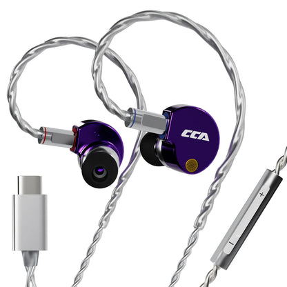 CCA Phoenix HiFi Wired Earphones Metal Alloy In-Ear Headphones with 10mm Dual Magnetic Dynamic Driver for Gaming & Music