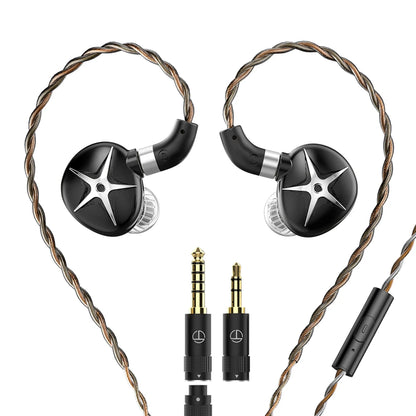 TRN Starfish Earphones 12mm Dynamic Driver In-ear Monitors  Beryllium coated Diaphragm Headset Hi-Fi Headphones with Detachable