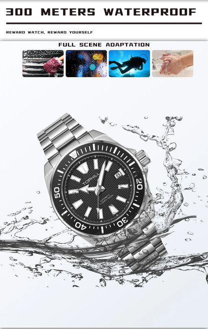 TOPHILL 43.5mm Professional Dive Watch Automatic NH35 Movement Sapphire 300M Waterproof Super Luminous Diving Men's Wristwatches