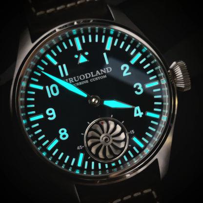 Hruodland 2025 New Men's Mechanical Watch Seagull ST3620 Retro Pilot 43MM Bgw-9 Luminous Sapphire Crystal Turbine Reloj Hombre