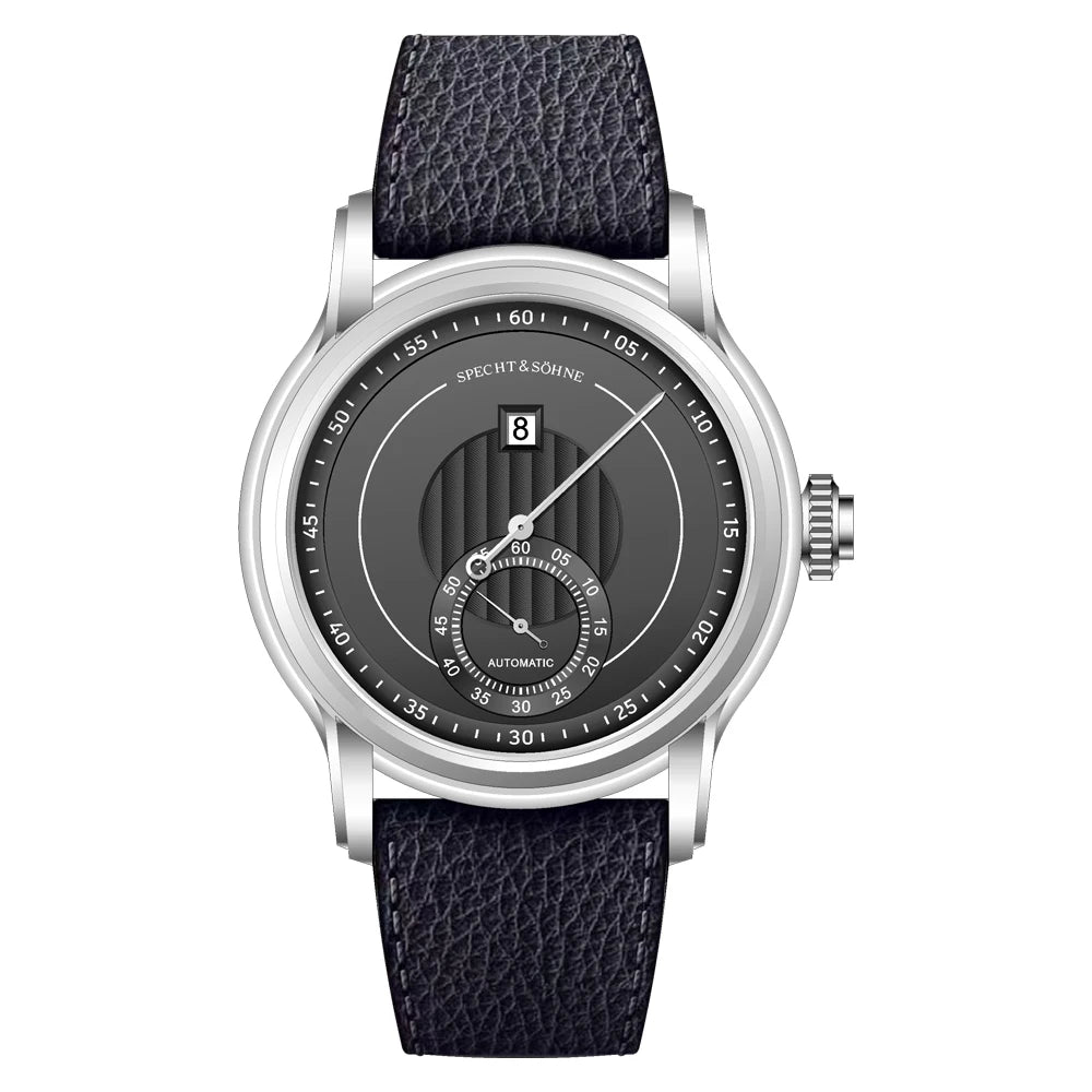 2026 Newly designed Specht & Söhne Men Automatic Watch 39mm Jumping Hour Mechanical Wristwatch Sapphire Crystal Reloj Hombre