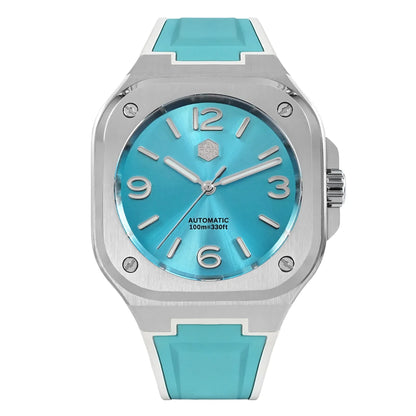 San Martin 40mm Classic Luxury Sport Watch Distinctive Square Case Stainless Steel Men Watch Automatic Mechanical 10 Bar SN0074