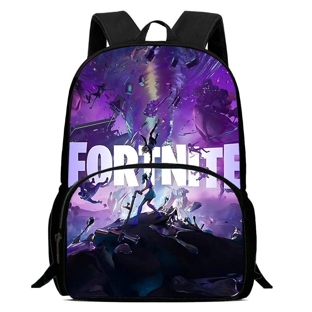 Hot-Game-Kinderrucksäcke mit Lunchbag und Federmäppchen, große Schultaschen für Schüler, Design F – FortniteS, für Jungen und Mädchen, ideales Geschenk