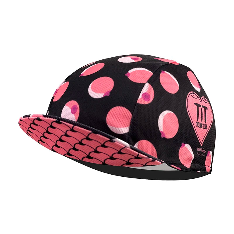 Red Retro Cycling Cap Black Series Most Popular Polyester Cycling Caps Sports Quick Dry Bicycle Hat Men Women Wear Absorb Sweat