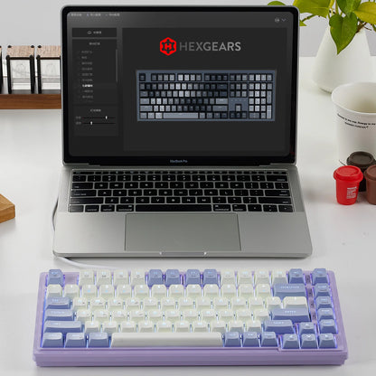 HEXGEARS M2 Mechanical Keyboard 87key Hot Swap PBT Gasket Structure White Backlit Macro Defined Gaming Mechanical Keyboard