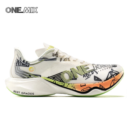 ONEMIX Neue Marathon-Laufschuhe mit Nylon-Carbonplatte, stoßdämpfende Profi-Rennschuhe mit stabiler Unterstützung, ultraleichte Rebound-Sneaker